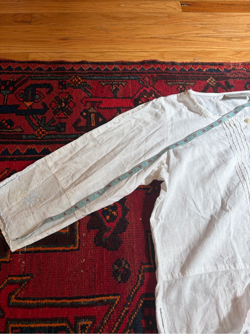 Vintage 100% Cotton Embroidered Blouse - Picture 8 of 16